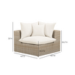 TOV Furniture Cali Performance Fabric & Wicker Outdoor Modular Components