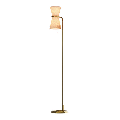 Gable Antique Natural Brass Floor Lamp