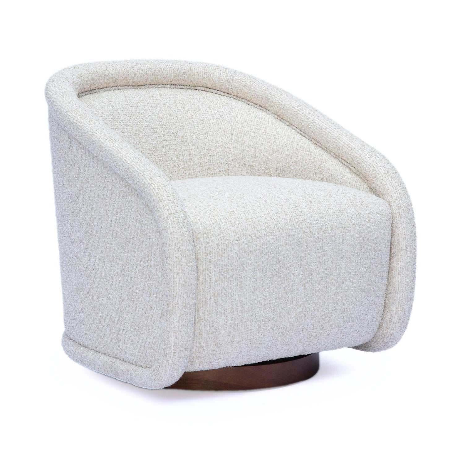 TOV Furniture Clarke Cream Performance Boucle Swivel Accent Chair