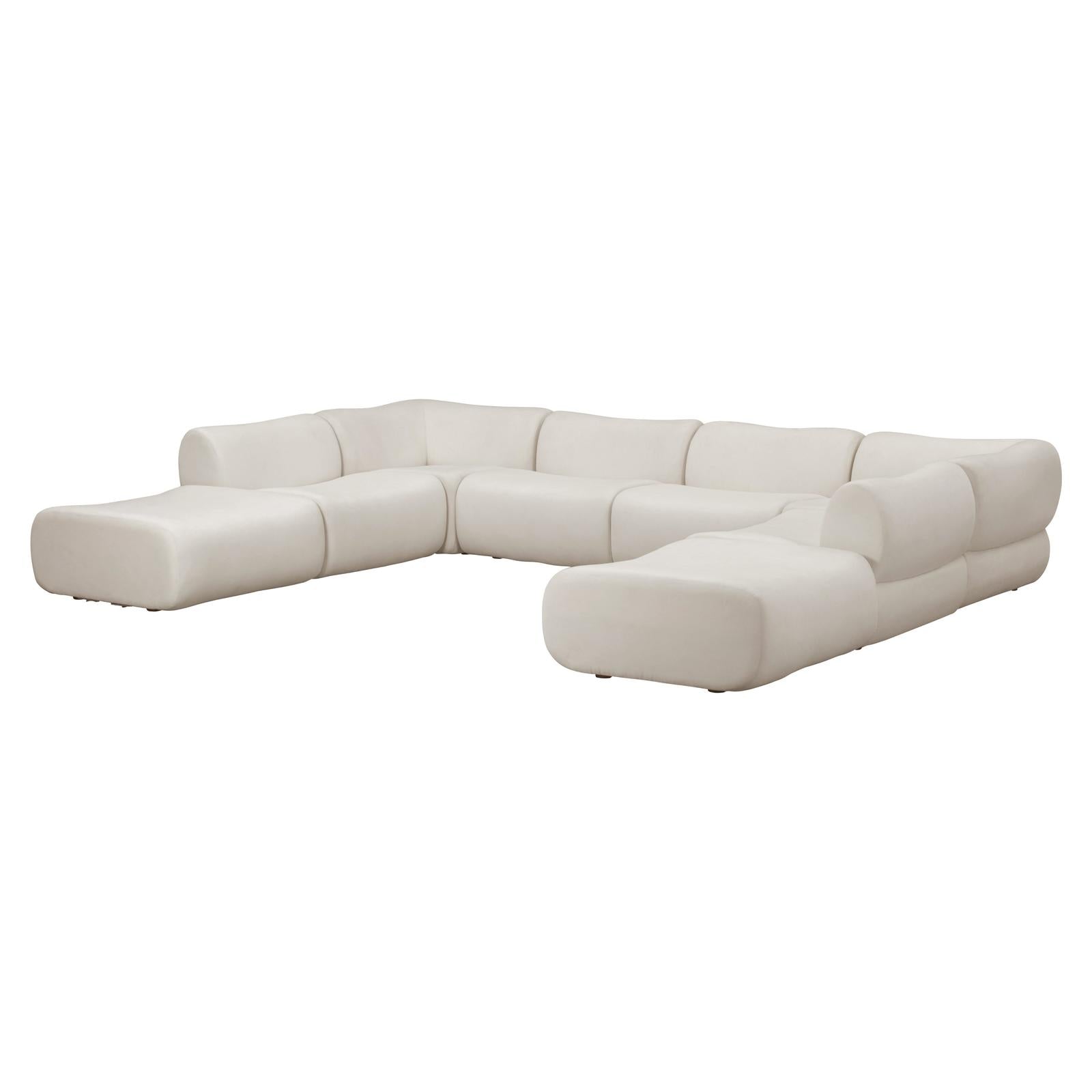 TOV Furniture Zenith 8-Piece Contract-Grade Upcycled Fabric Modular U-Sectional