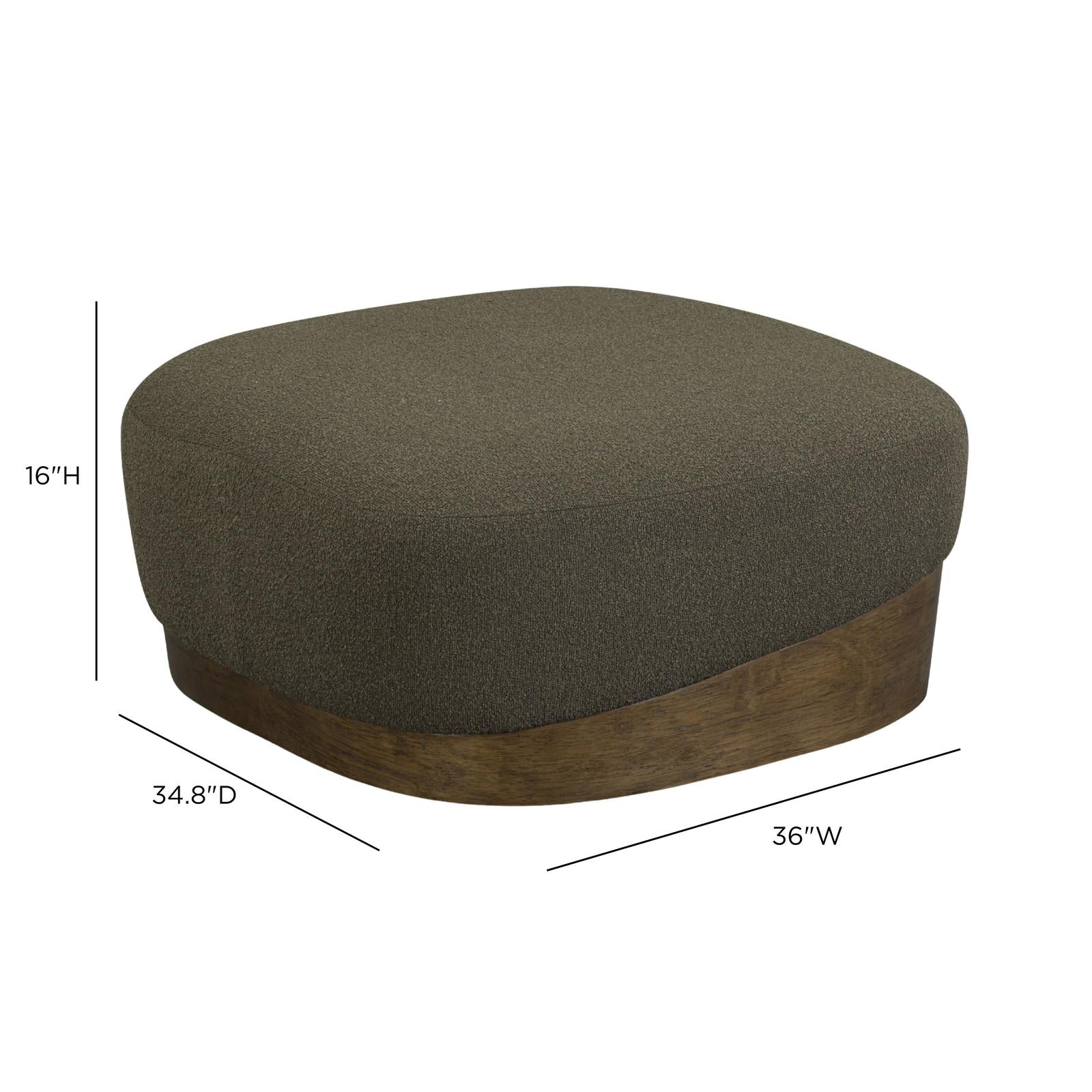 TOV Furniture Domina Boucle Ottoman