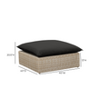 TOV Furniture Cali Performance Fabric & Wicker Outdoor Modular Components