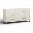 TOV Furniture Dani Cream Faux Shagreen Drawer Dresser