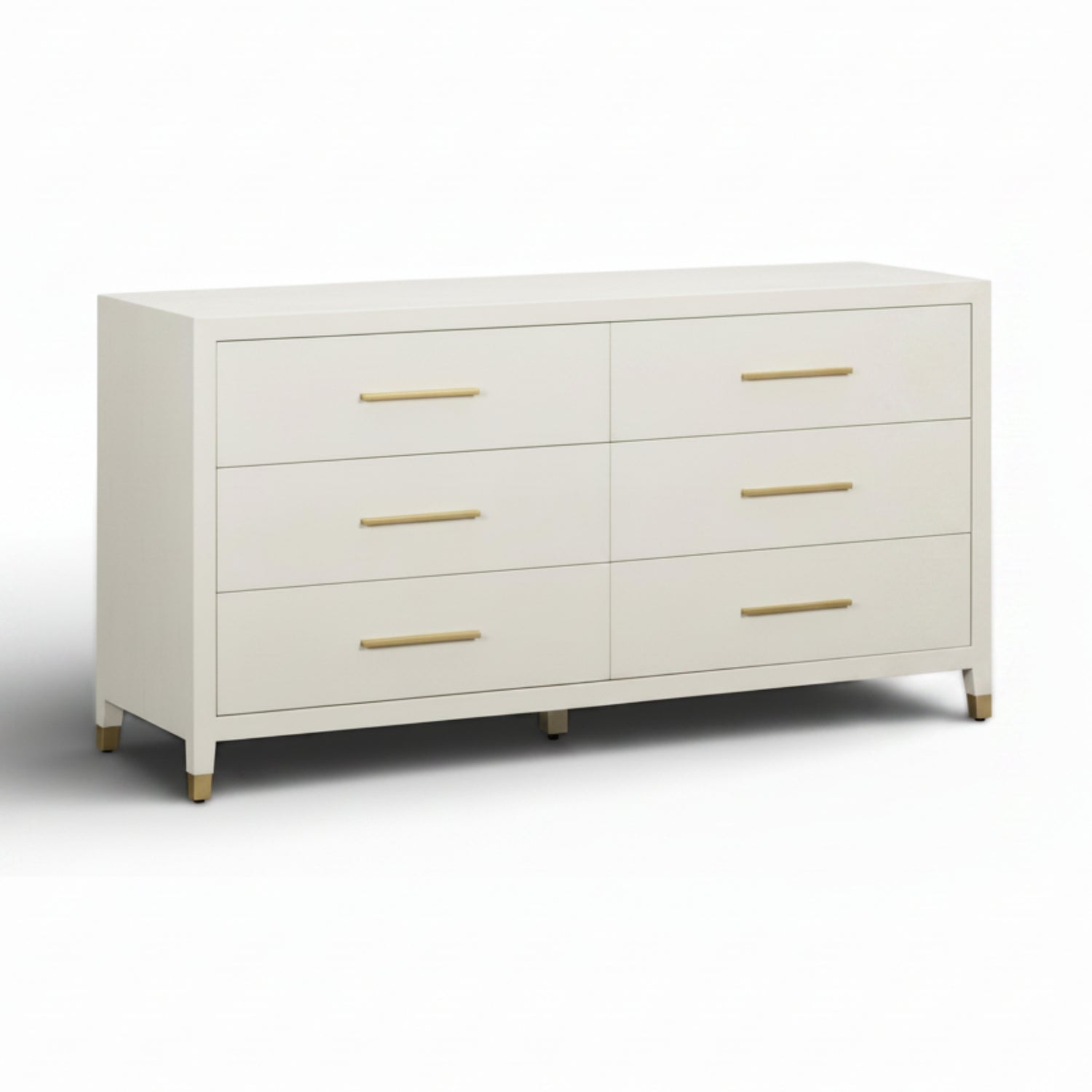 TOV Furniture Dani Cream Faux Shagreen Drawer Dresser