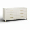 TOV Furniture Dani Cream Faux Shagreen Drawer Dresser