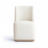 TOV Furniture Melissa Performance Fabric Rolling Dining Chair