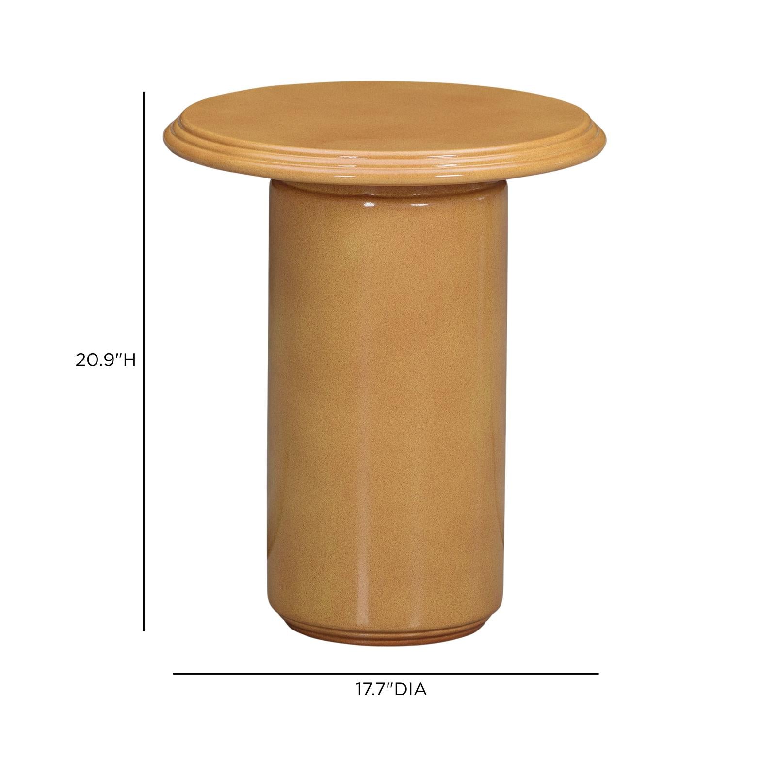 TOV Furniture Tate Turmeric Concrete Indoor/Outdoor Side Table