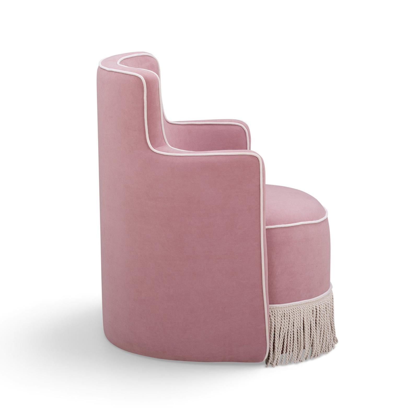 TOV Furniture Passe Tasseled Velvet Swivel Accent Chair