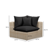 TOV Furniture Cali Performance Fabric & Wicker Outdoor Modular Components