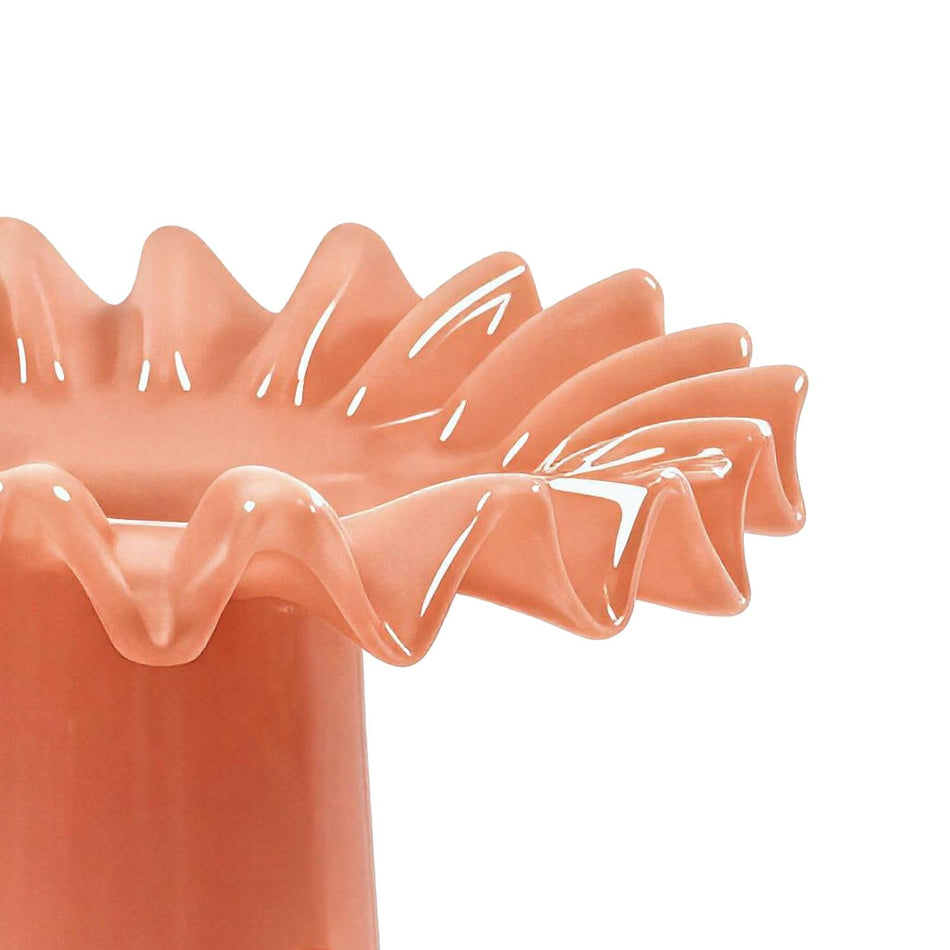 TOV Furniture Ruff Salmon Glass Vase