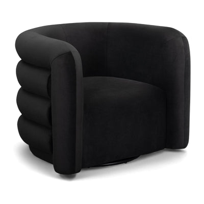 TOV Furniture Curves Performance Velvet Swivel Accent Chair