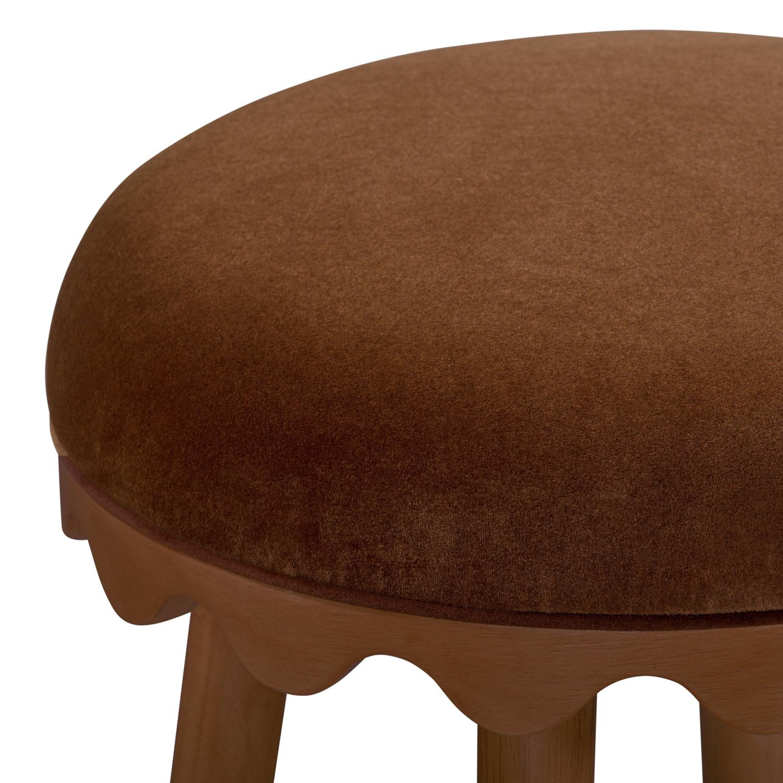 TOV Furniture Oodle Performance Vegan Mohair Bar Stool