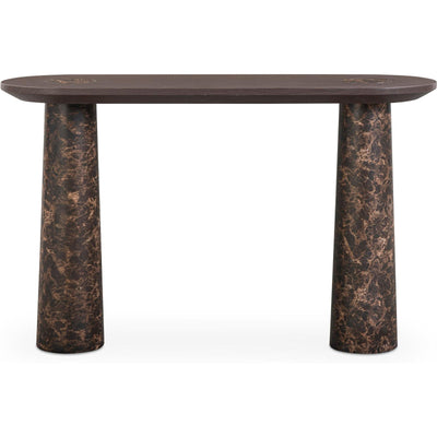 TOV Furniture Braya Faux Emperador Marble Console Table