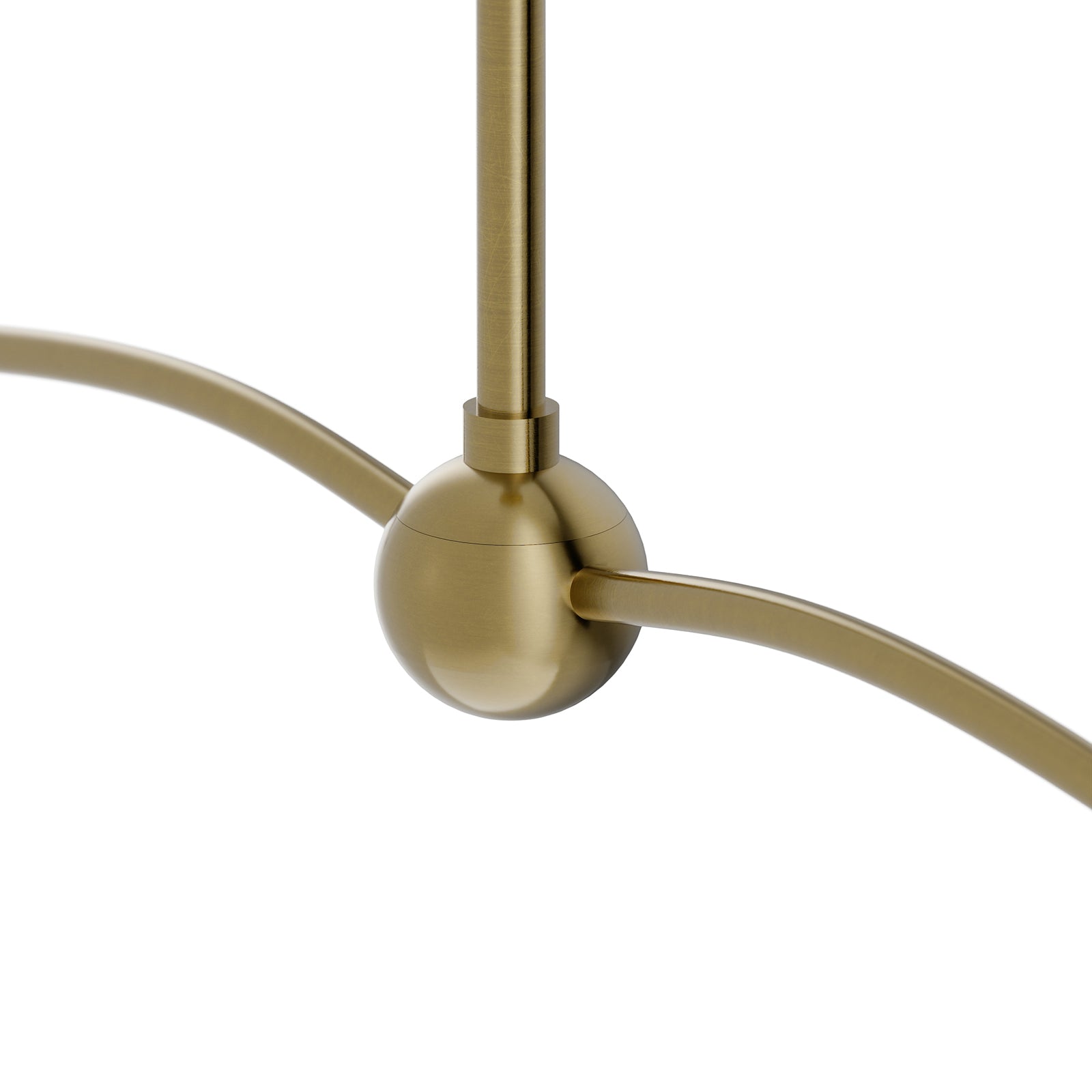 Gable Antique Natural Brass Linear Chandelier