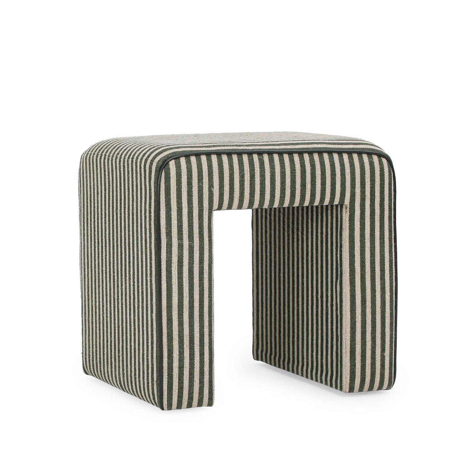 TOV Furniture Byron Square Cotton Jute Ottoman