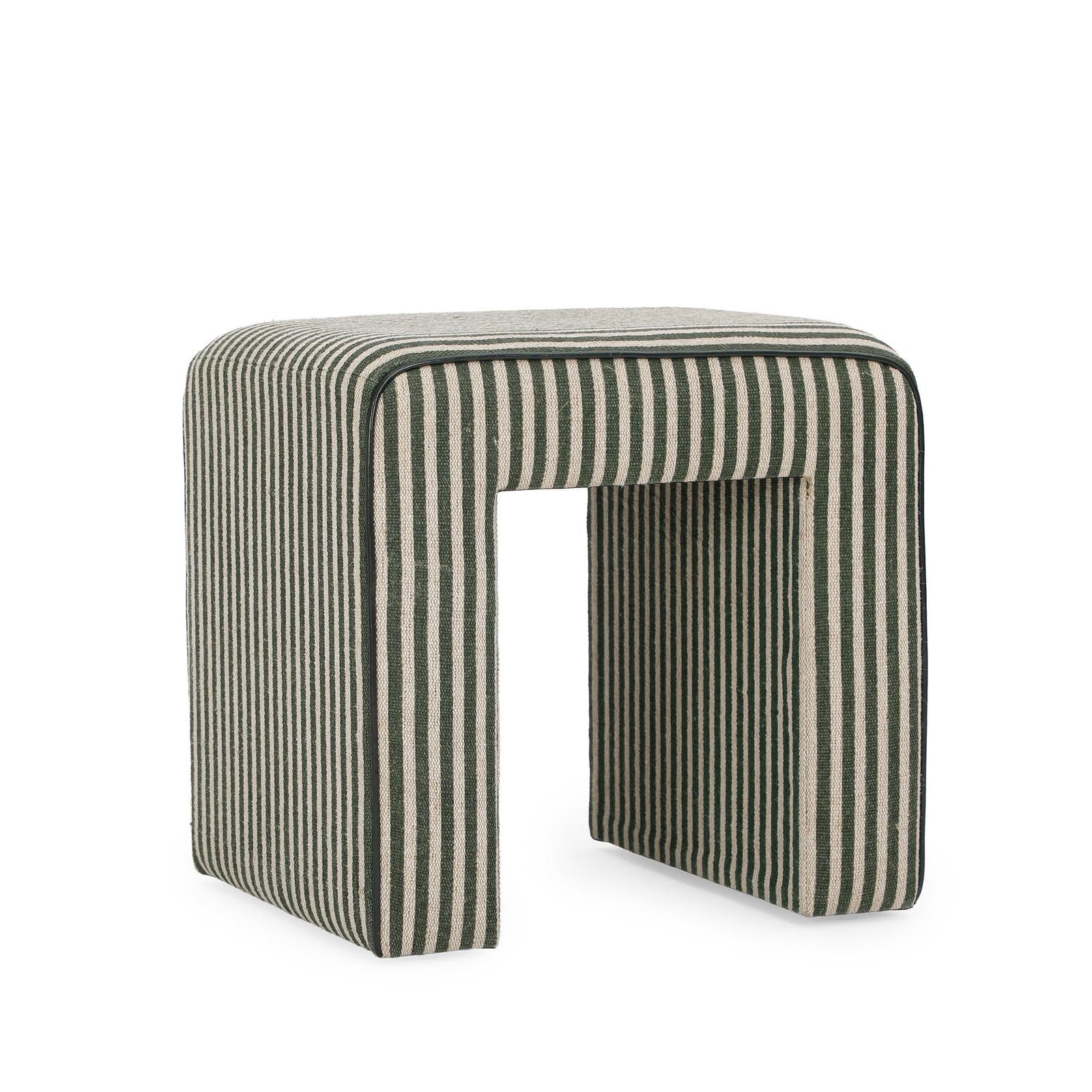 TOV Furniture Byron Square Cotton Jute Ottoman