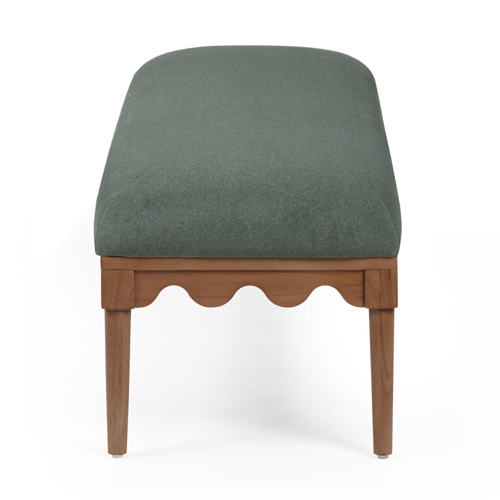 TOV Furniture Oodle Performance Vegan Mohair Bench