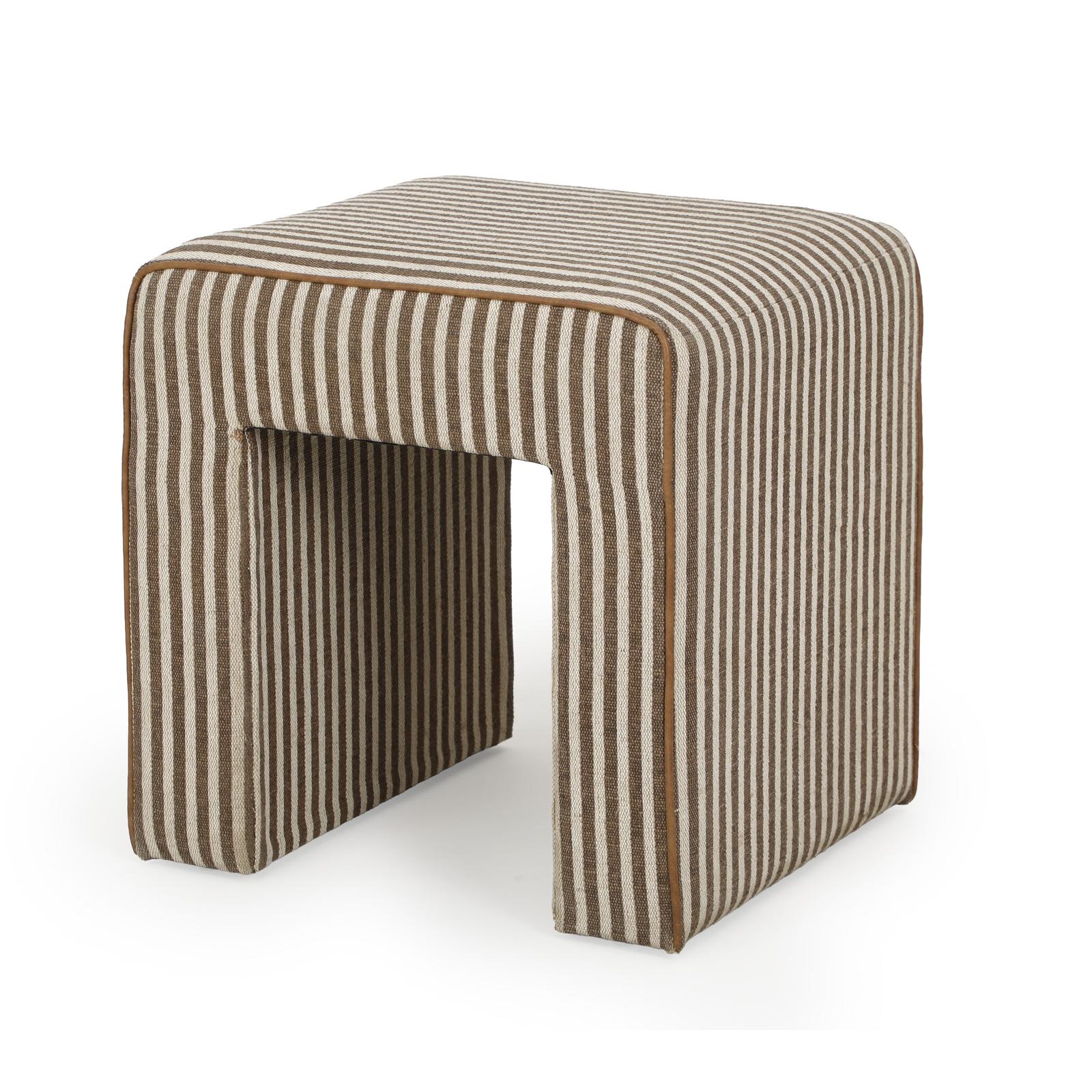 TOV Furniture Byron Square Cotton Jute Ottoman