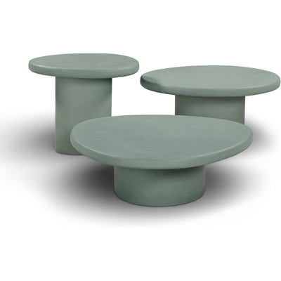 TOV Furniture Jade Concrete Indoor/Outdoor Nesting Coffee Table Set