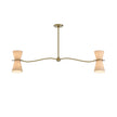 Gable Antique Natural Brass Linear Chandelier