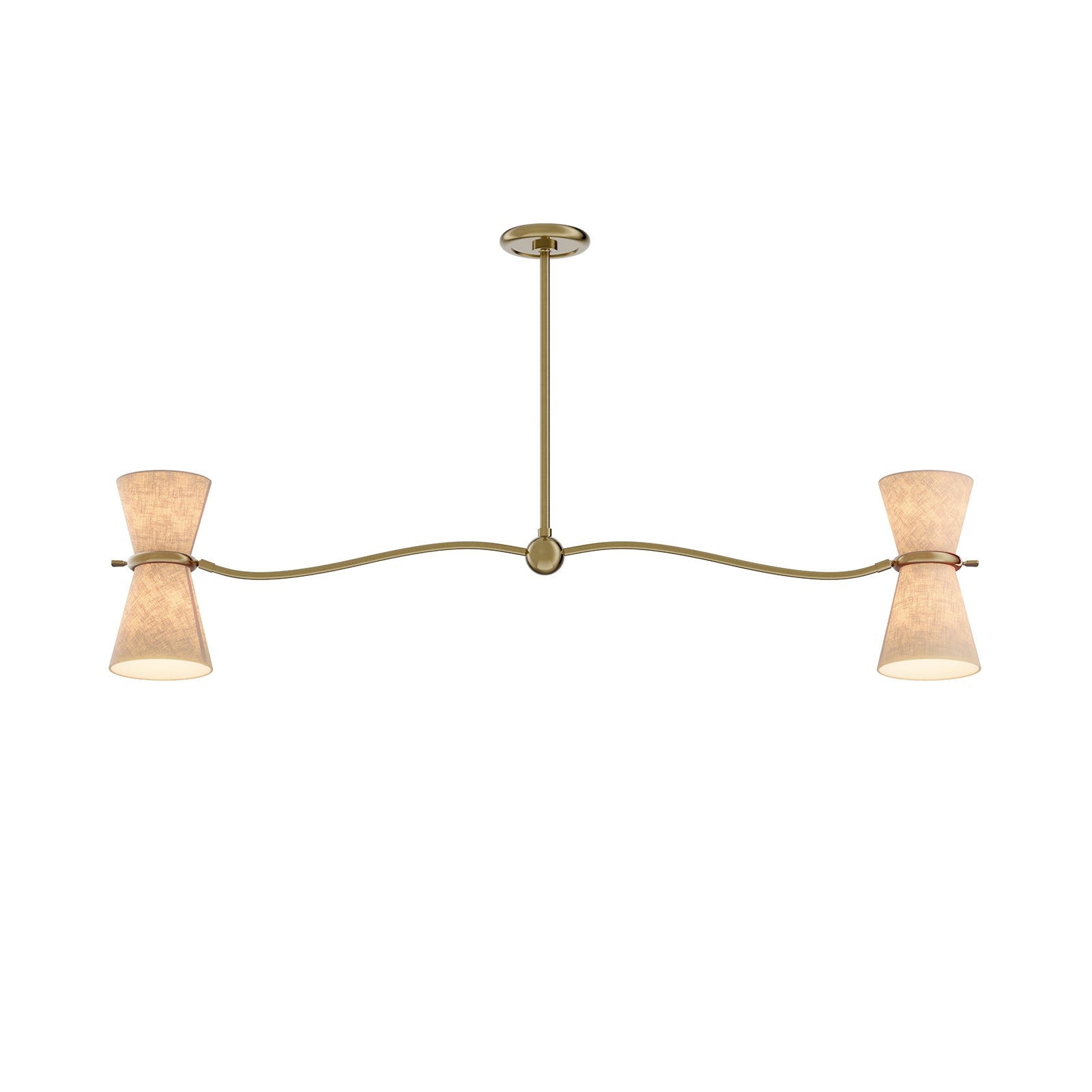 Gable Antique Natural Brass Linear Chandelier