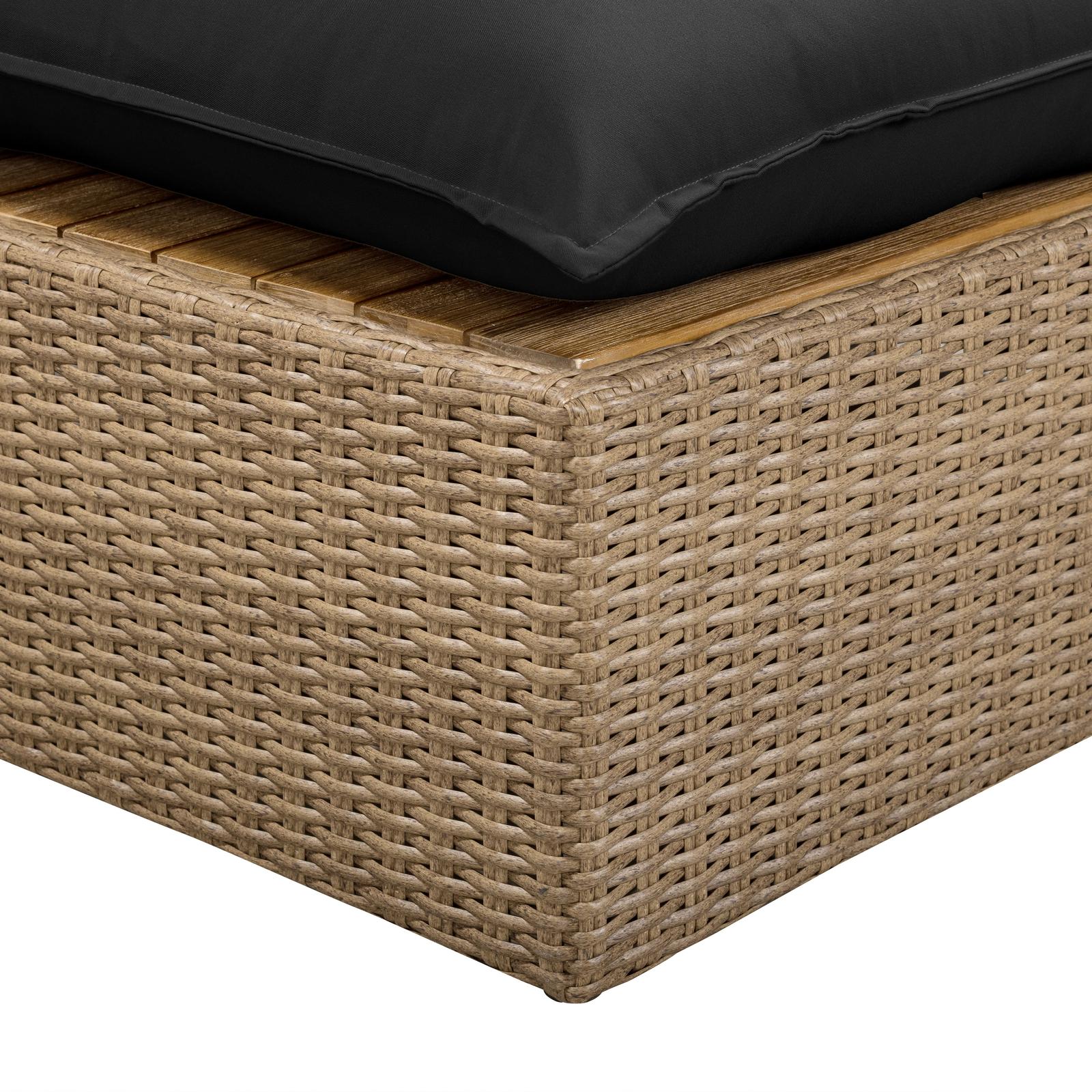 TOV Furniture Cali 4-Piece Performance Fabric & Wicker Outdoor Sectional
