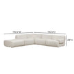 TOV Furniture Zenith 5-Piece Contract-Grade Upcycled Fabric Modular Sectional