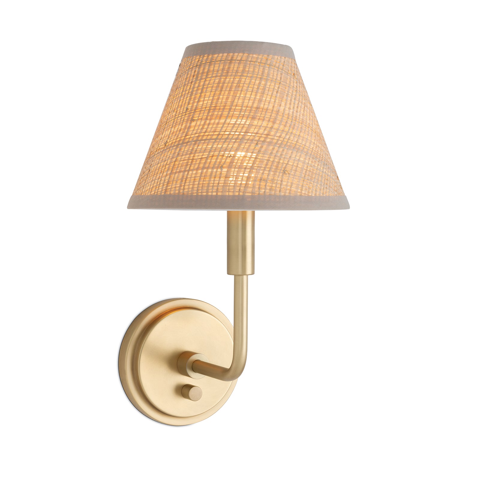 Polly Natural Brass Single Sconce