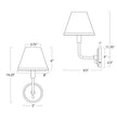 Polly Natural Brass Single Sconce