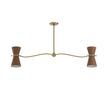 Gable Antique Natural Brass Linear Chandelier