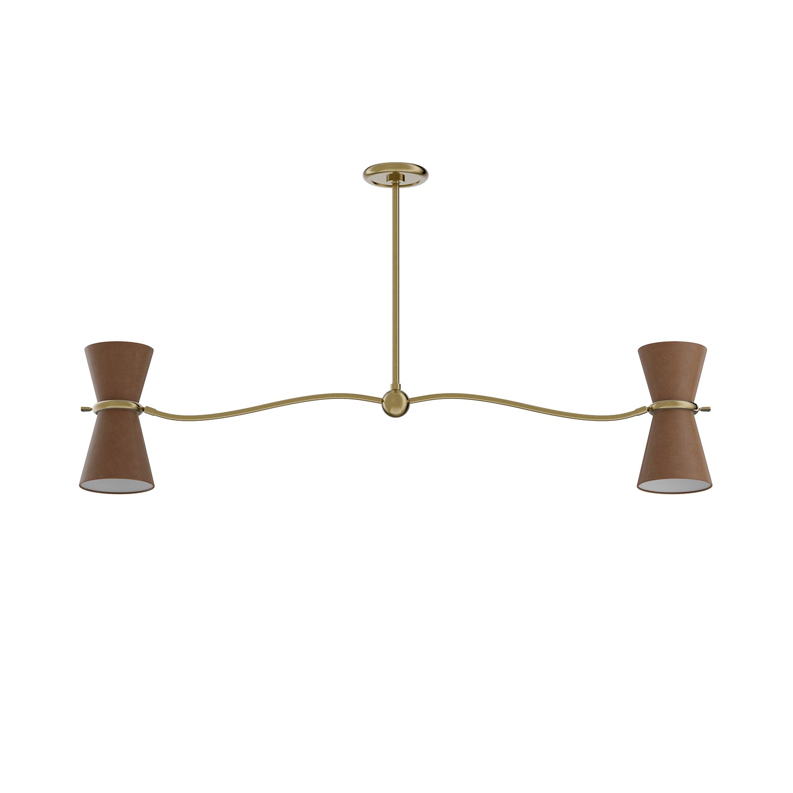 Gable Antique Natural Brass Linear Chandelier