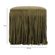 TOV Furniture Daphne Square Suede Fringe Ottoman