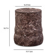 TOV Furniture Cilla Red Faux Levanto Marble Indoor/Outdoor Concrete Side Table