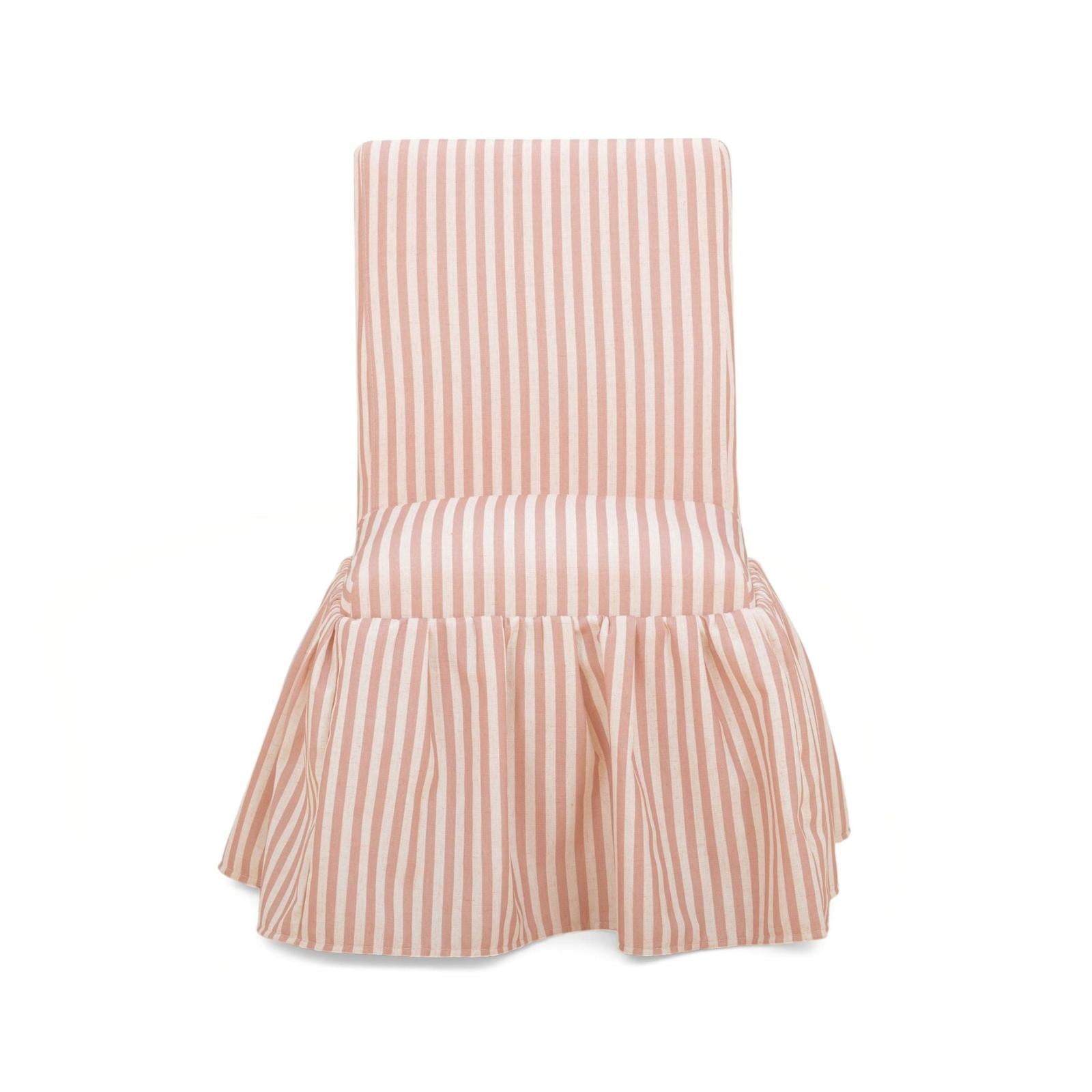 TOV Furniture Gertrude Striped Performance Linen Skirted Dining Chair