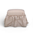TOV Furniture Gertrude Striped Performance Linen Skirted Ottoman