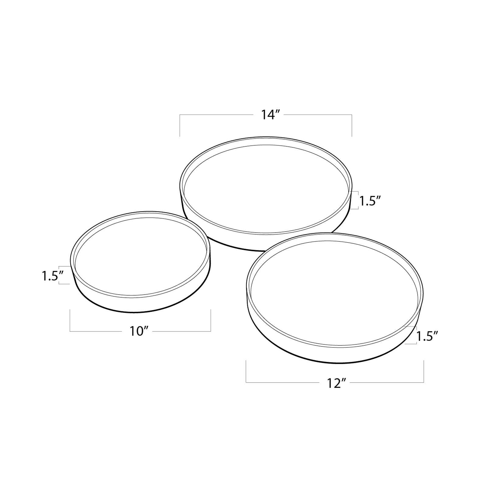 Regina Andrew Mixer Trays- Set of 3