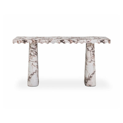 TOV Furniture Janice 61" Faux Breccia Marble Console Desk