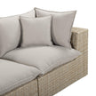 TOV Furniture Cali 4-Piece Performance Fabric & Wicker Outdoor Sectional