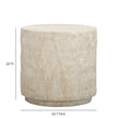 TOV Furniture Roxanne Faux Travertine Indoor/Outdoor Concrete Side Table