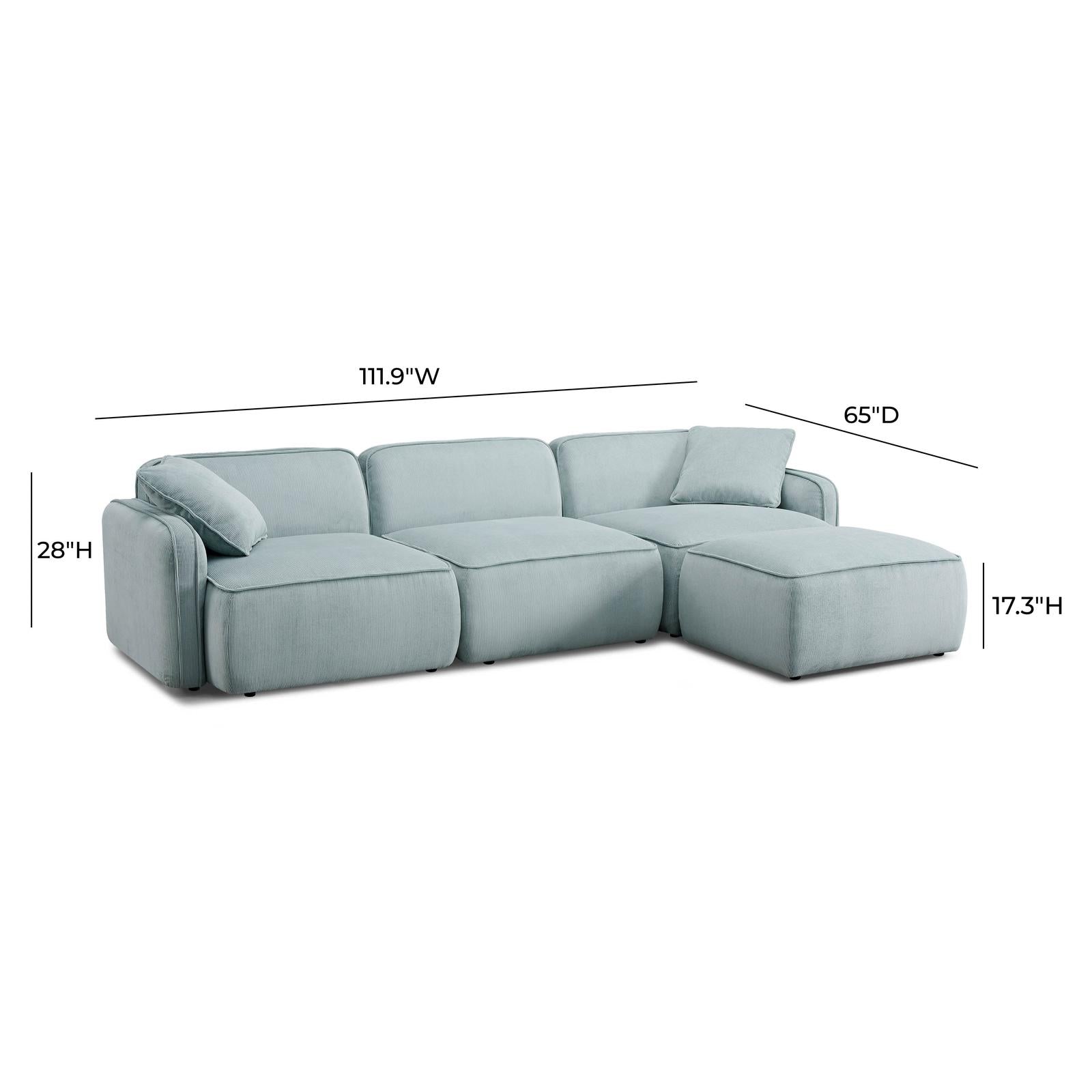 TOV Furniture Travie 4-Piece Modular Sectional