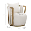 TOV Furniture Paolo Cream Upcycled Basketweave Fabric Outdoor Accent Chair