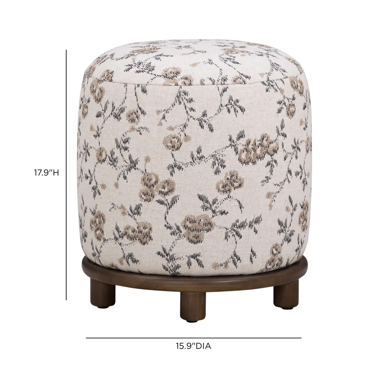 TOV Furniture Bisou Performance Jacquard Ottoman