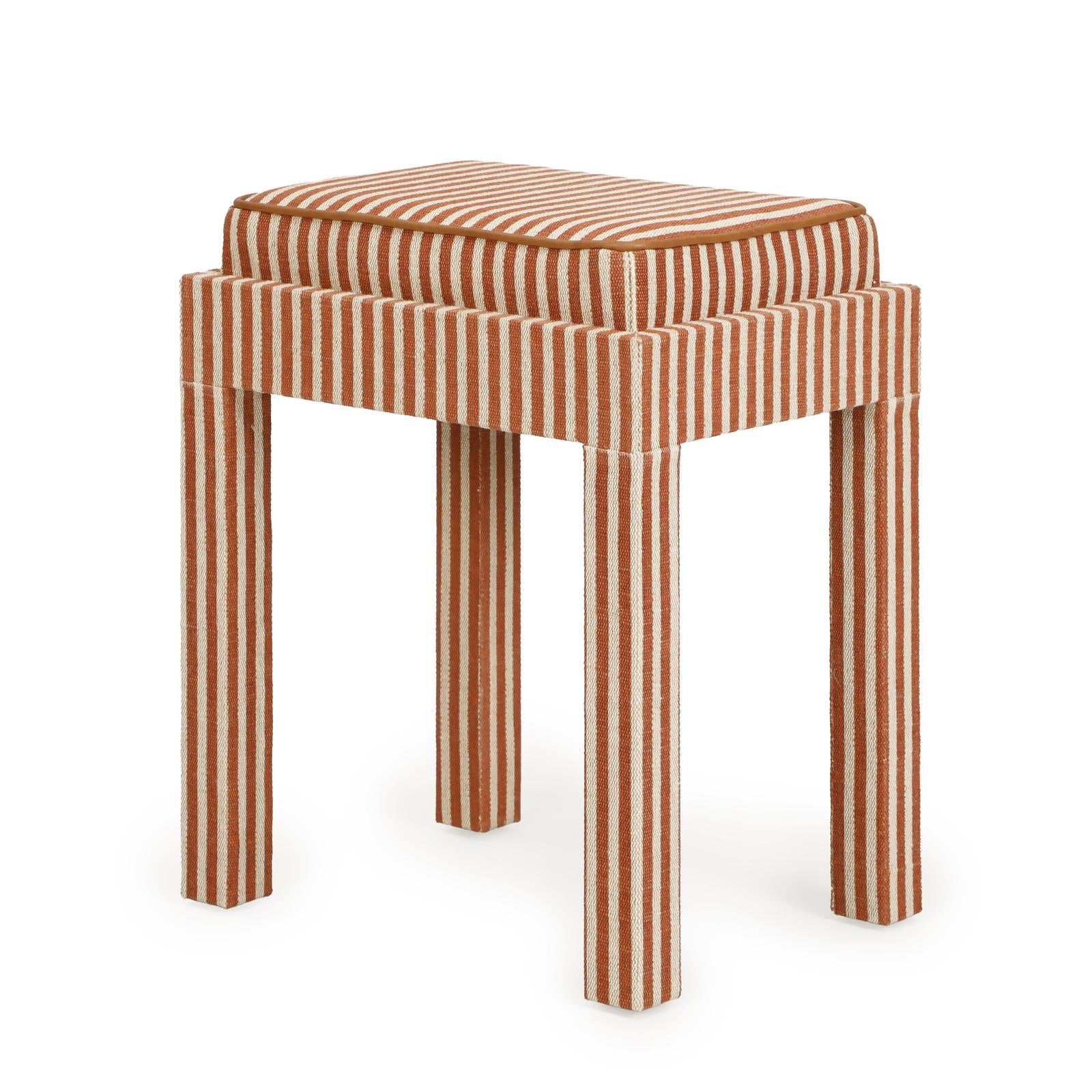 TOV Furniture Kora Cotton Jute Contract-Grade Accent Stool