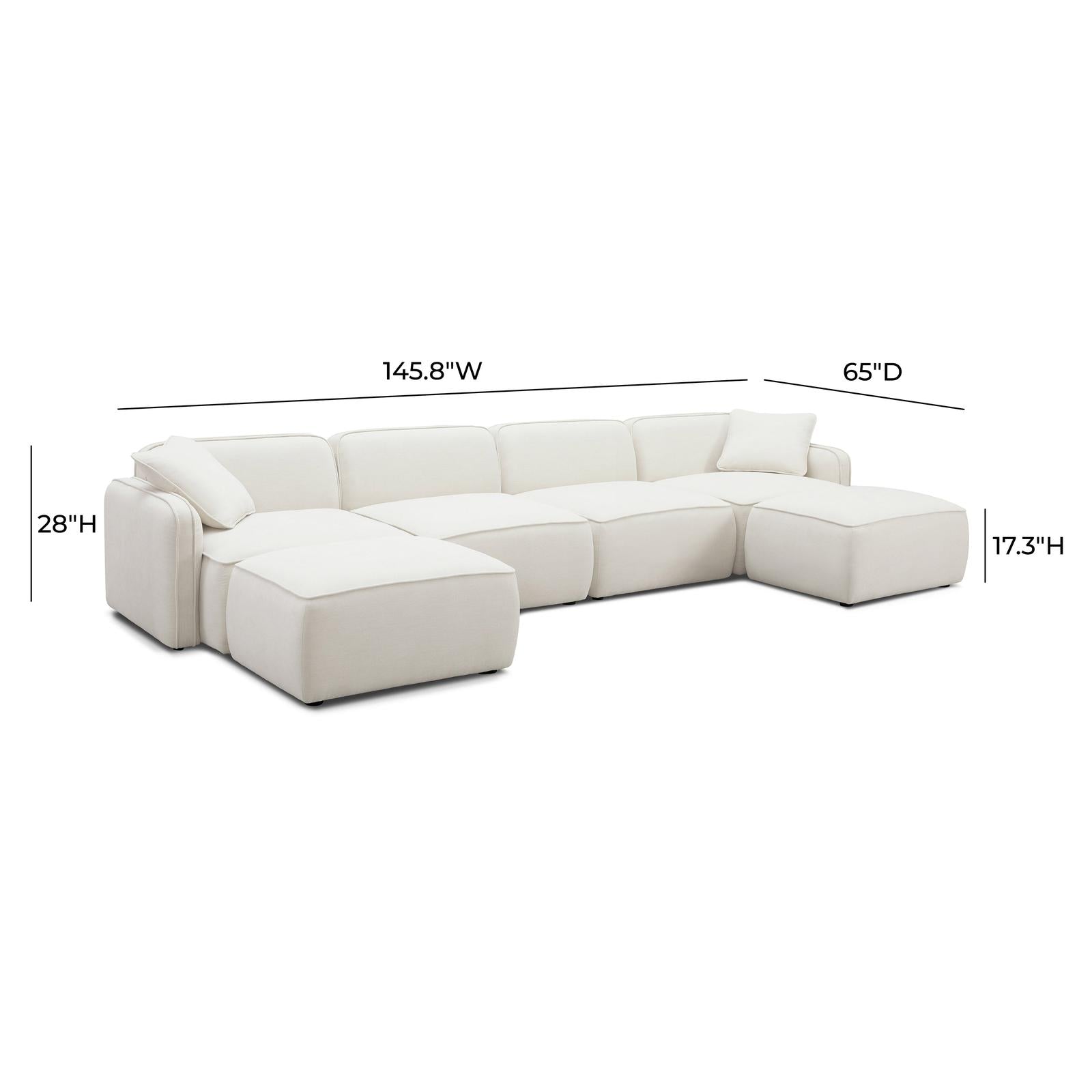 TOV Furniture Travie 6-Piece Modular U-Sectional