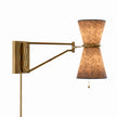 Gable Antique Natural Brass Swing Arm Sconce