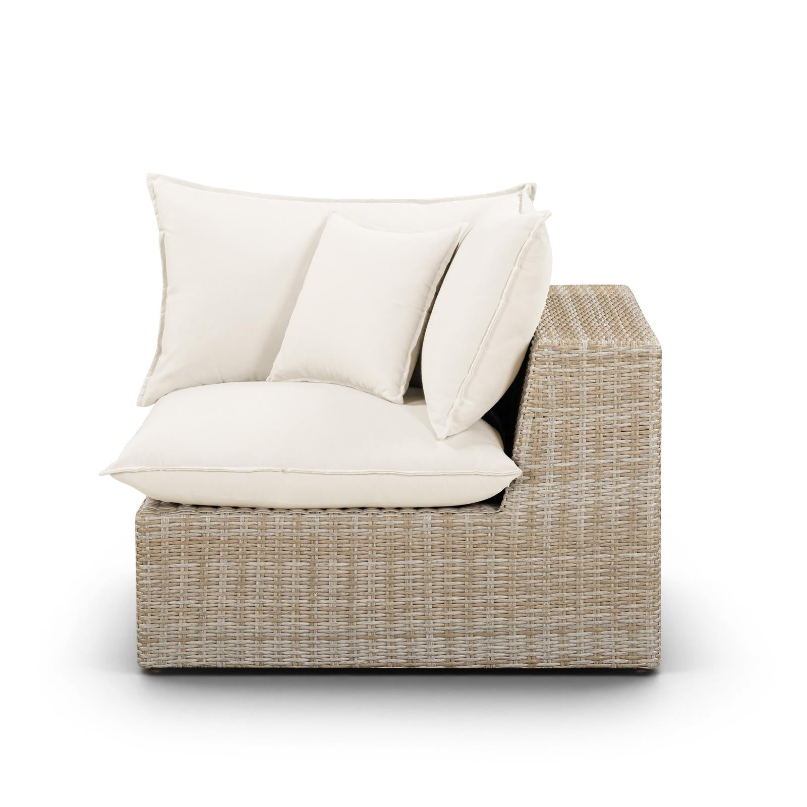 TOV Furniture Cali Performance Fabric & Wicker Outdoor Modular Components