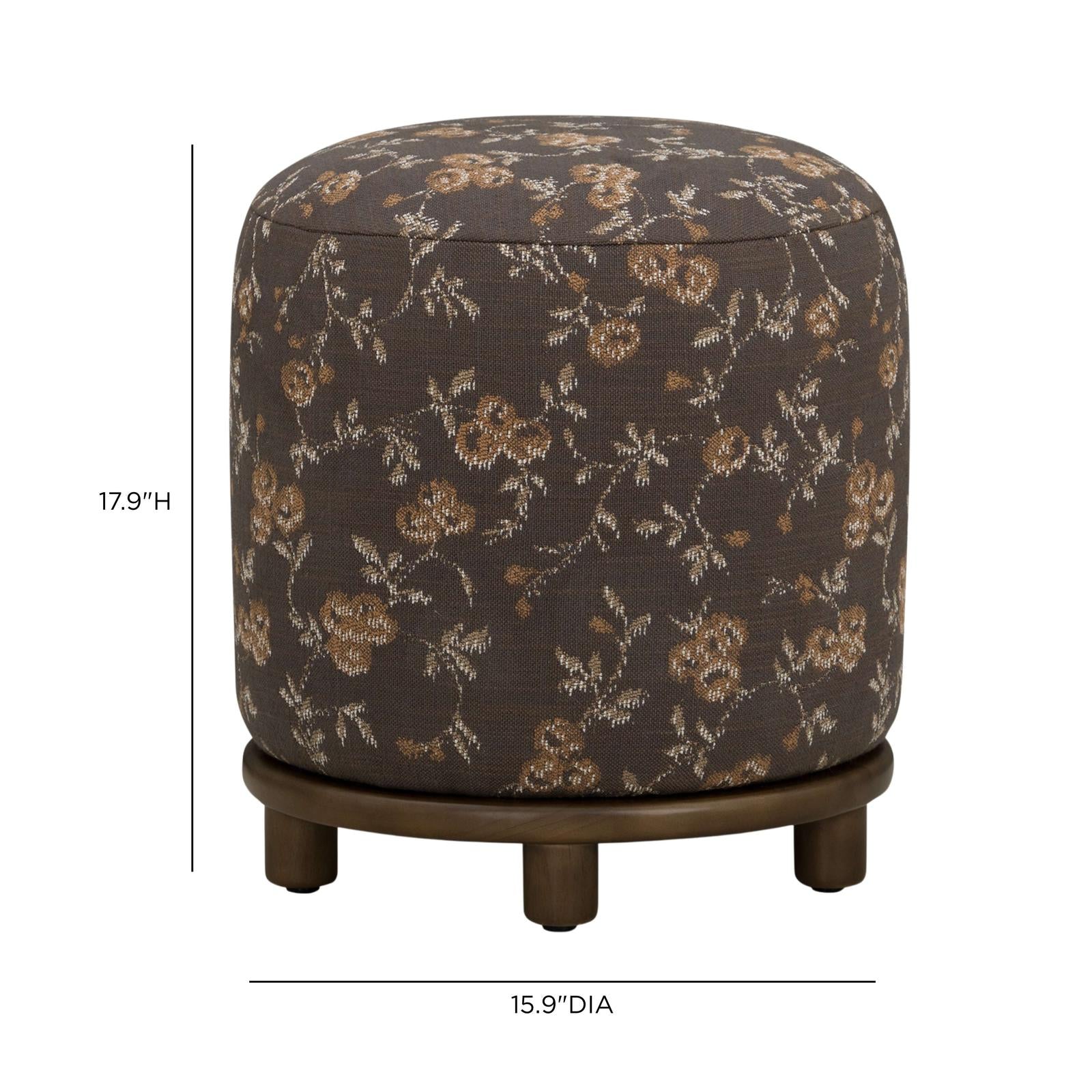 TOV Furniture Bisou Performance Jacquard Ottoman