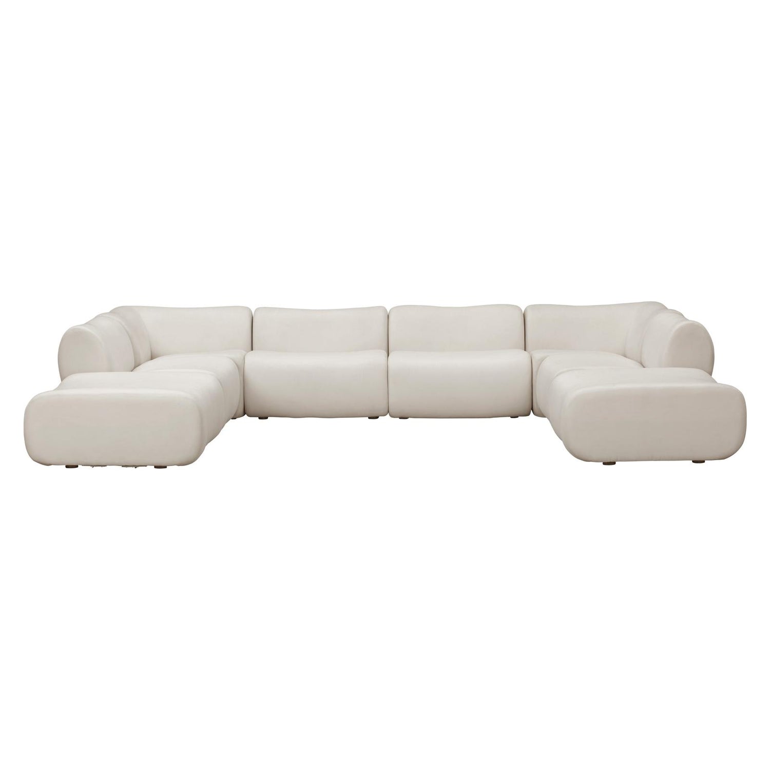 TOV Furniture Zenith 8-Piece Contract-Grade Upcycled Fabric Modular U-Sectional
