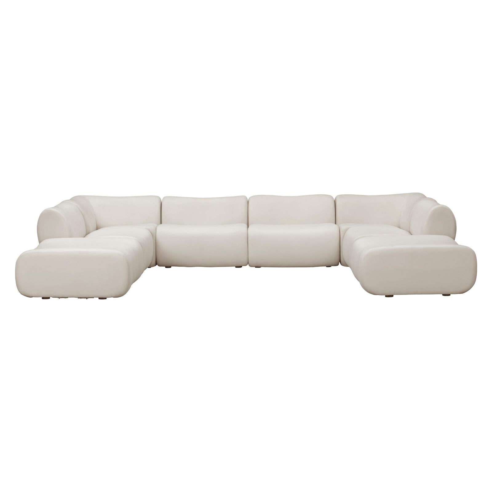 TOV Furniture Zenith 8-Piece Contract-Grade Upcycled Fabric Modular U-Sectional
