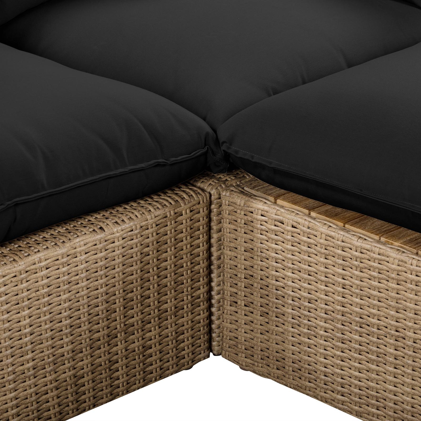 TOV Furniture Cali 4-Piece Performance Fabric & Wicker Outdoor Sectional